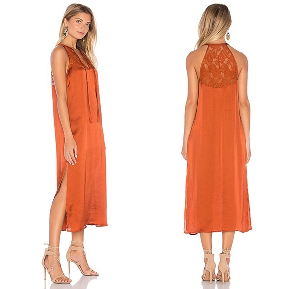 [Band of Gypsies] Midi Shift Dress Rust Revolve - Picture 2 of 6